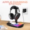 Delton Wireless Charger Headset Stand, 3 Wireless Charging Pads w/ Built-in Headphone Stand DHSWC1 - alternate 8